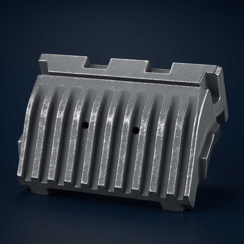 Jaw plate (fixed jaw / swing jaw) – primary and secondary